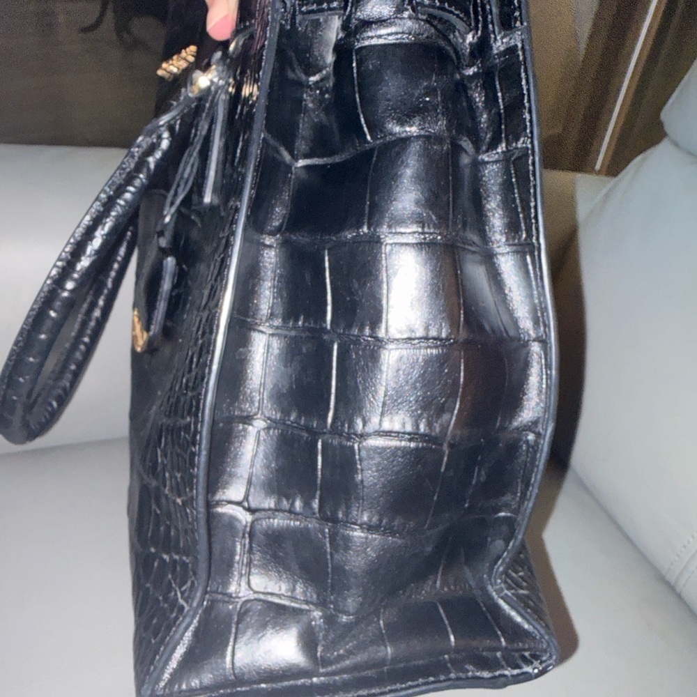 Michael Kors Black Embossed Leather Bag - Picture 8 of 10